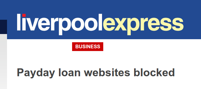 Liverpool Express: payday loans companies blocked