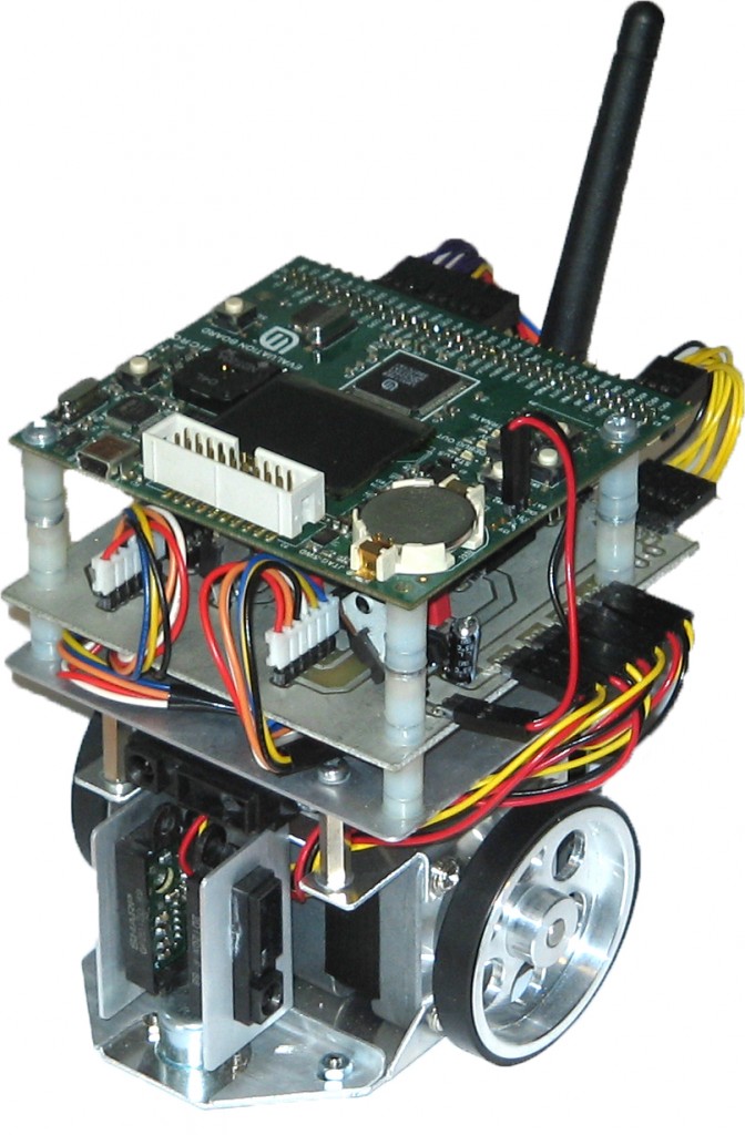 Mobile robot with ARM coretex M3 processor, as found in the Arduino Due